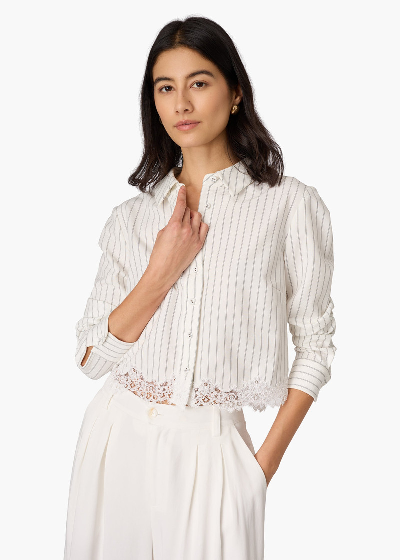 CALLUM BUTTON DOWN WHITE PINSTRIPE 5