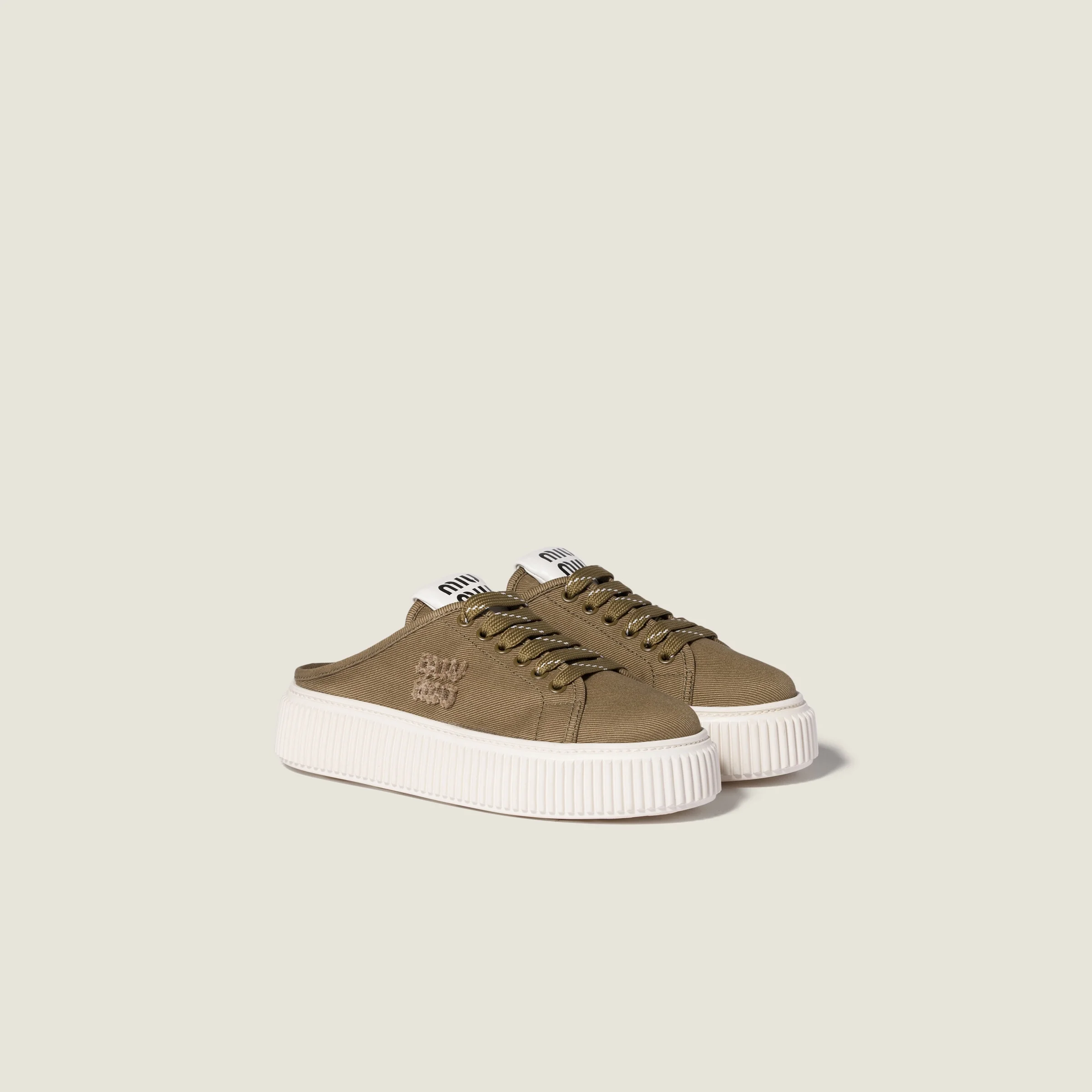 Denim sneaker mules - 1