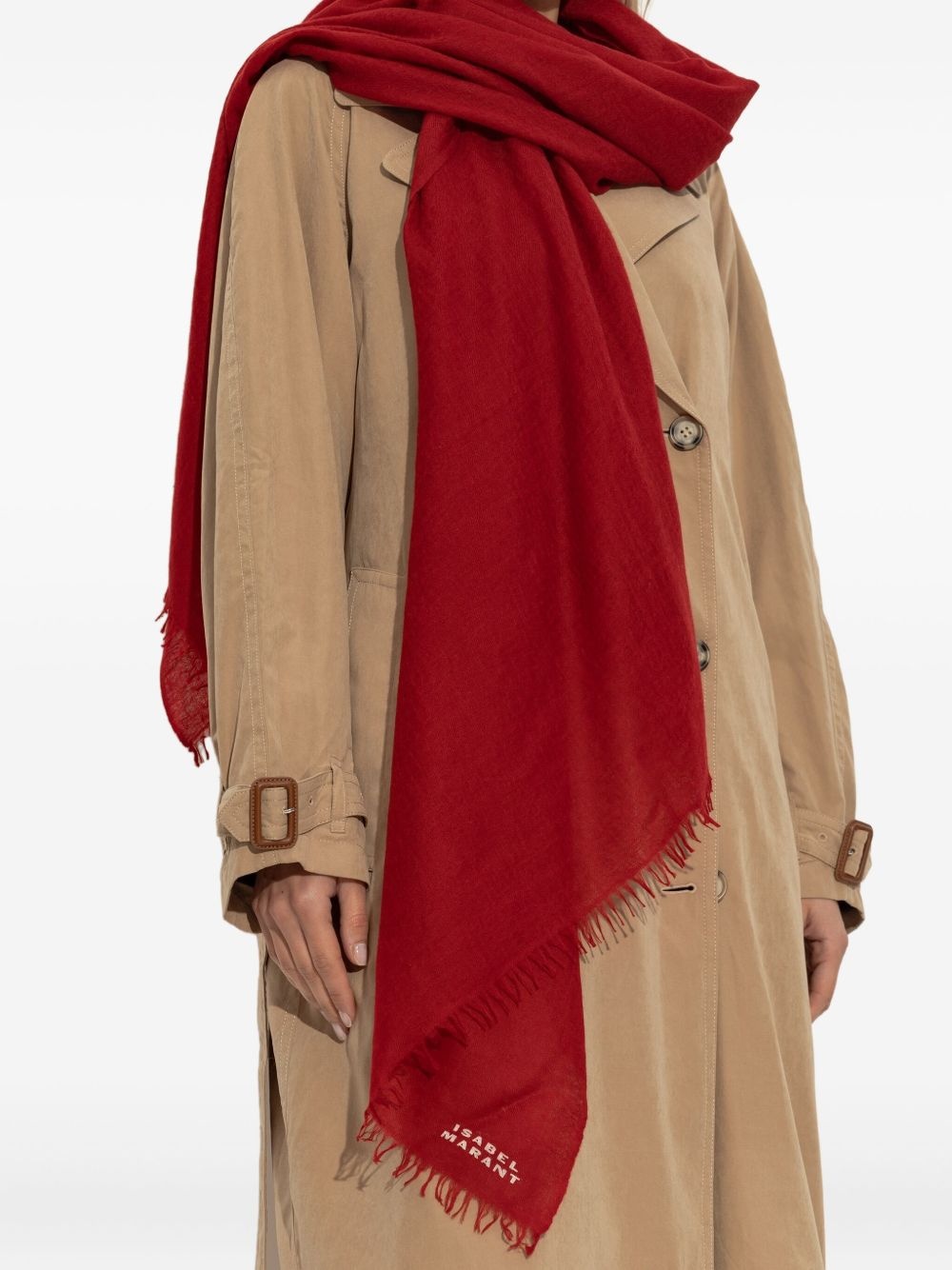 fringed cashmere scarf - 3