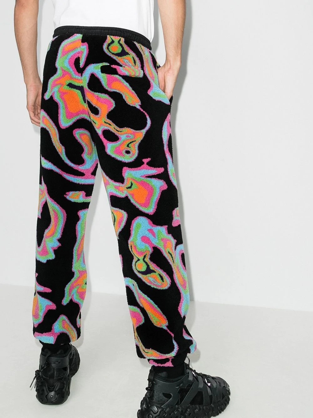 intarsia Psych pattern track pants - 3