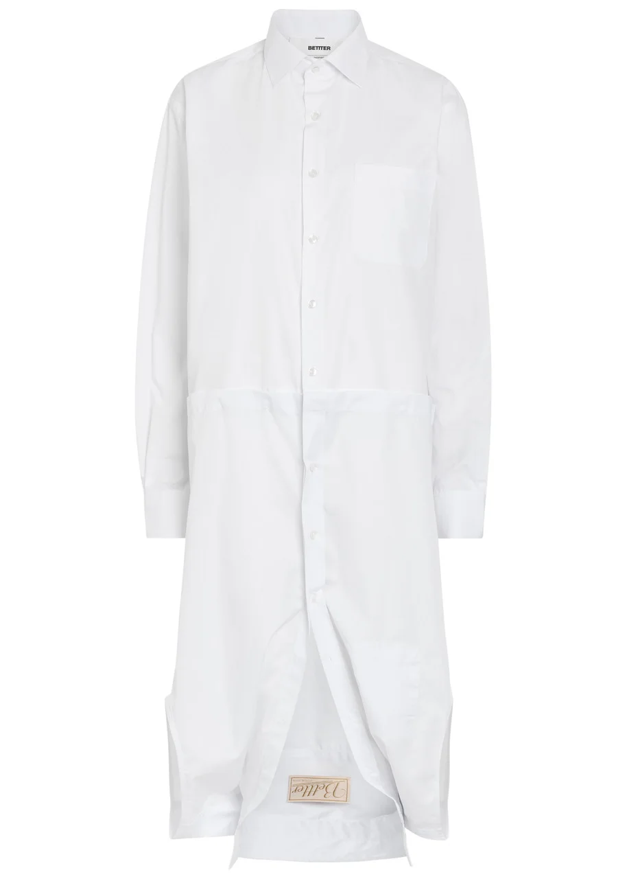 Bettter Double-shirt Cotton-blend Poplin Midi Dress - 1