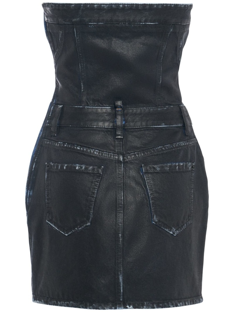 Icon strapless denim short dress - 4