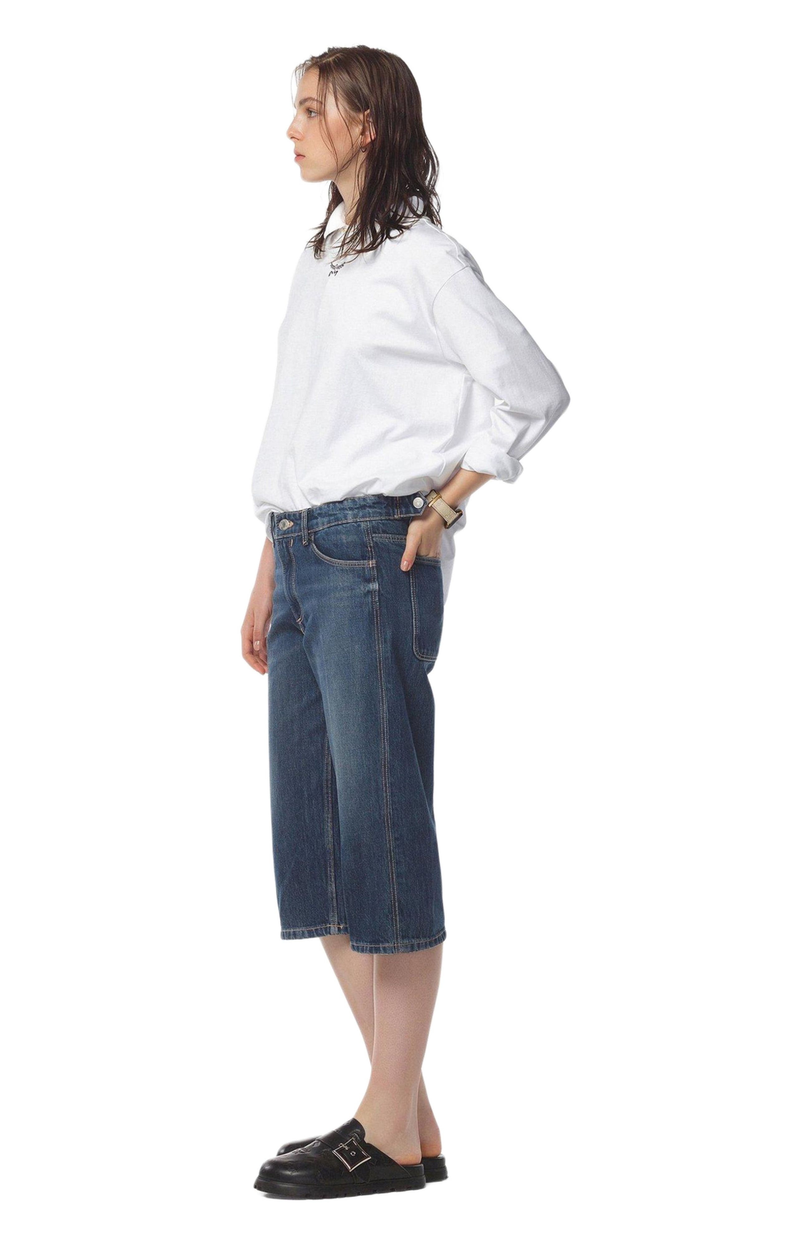 MCM Essential Laurel Logo Shirt in Organic Cotton in White at Nordstrom - 6