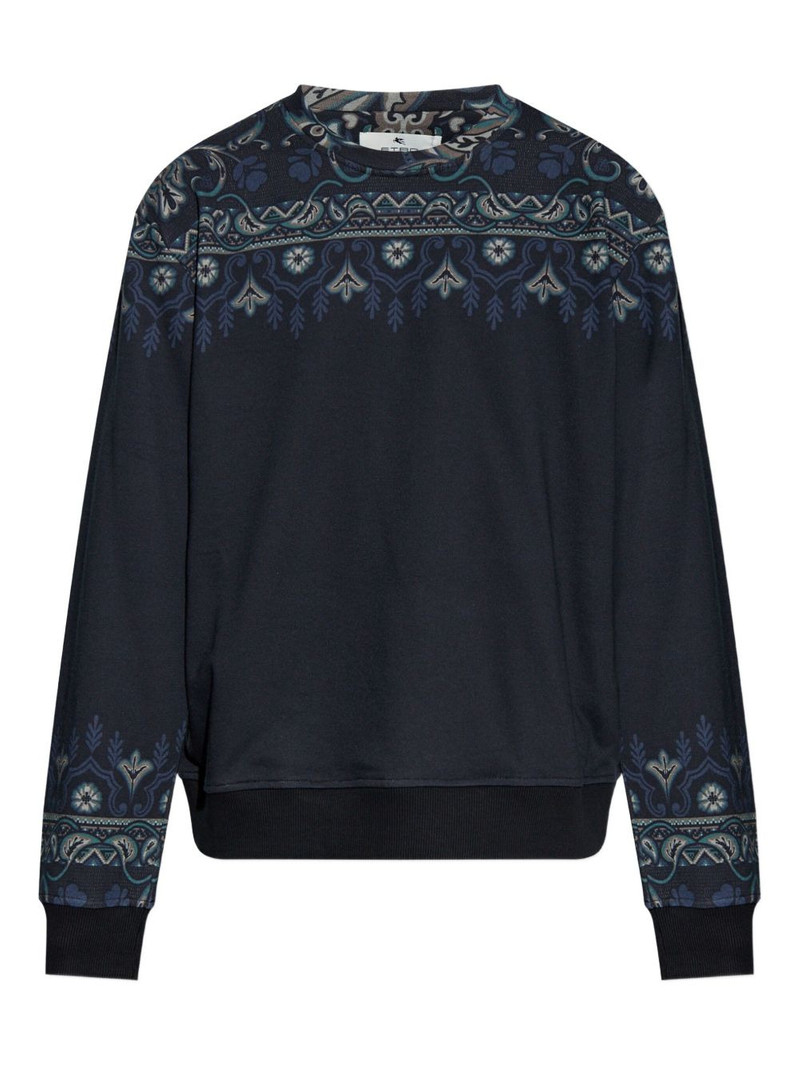paisley-print crew-neck sweatshirt 1