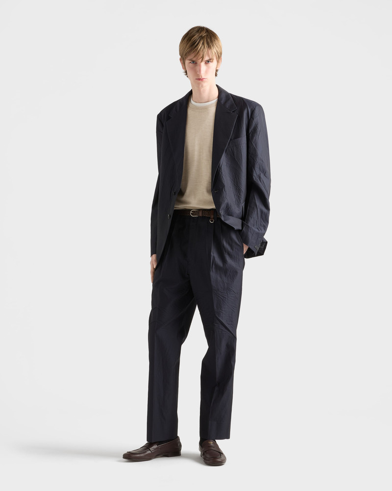 Prada Single-breasted cotton and silk jacket outlook