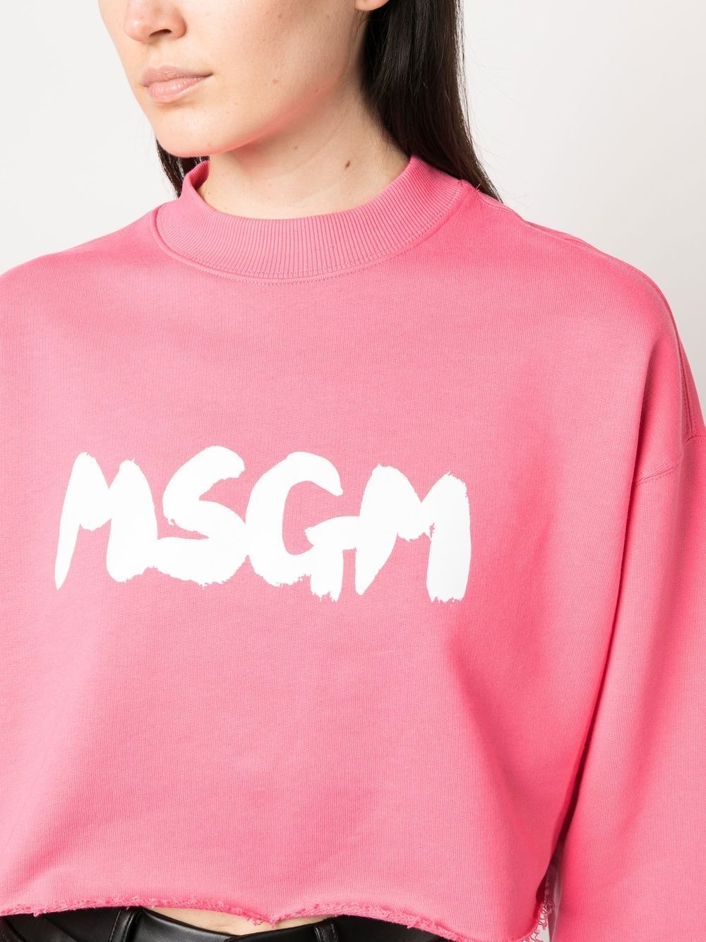 logo-print cropped sweatshirt - 5