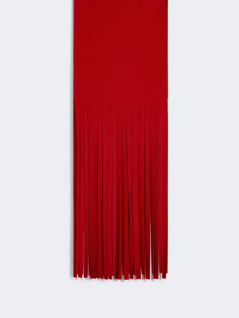 AVOCADO Long fringed scarf - RUNWAY 1