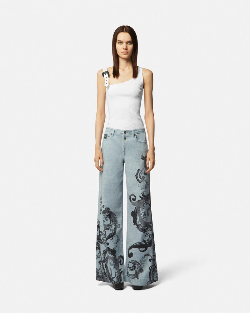 VERSACE JEANS COUTURE Baroque Buckle Ribbed Tank Top outlook