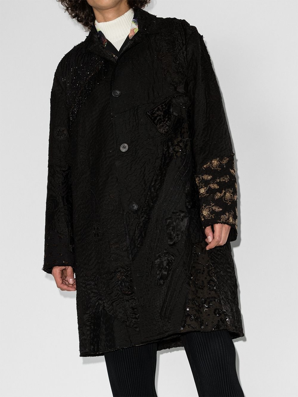 Rufus embroidered patchwork coat - 2