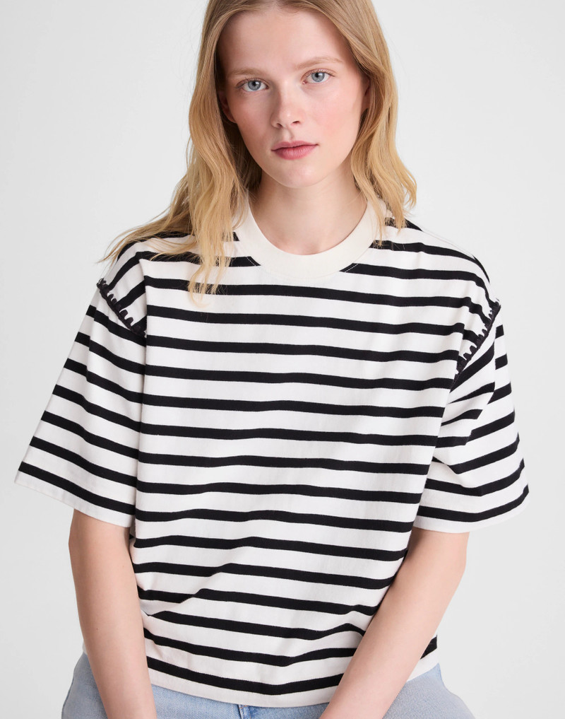 The Boxy Crop Tee in Allday Jersey 6