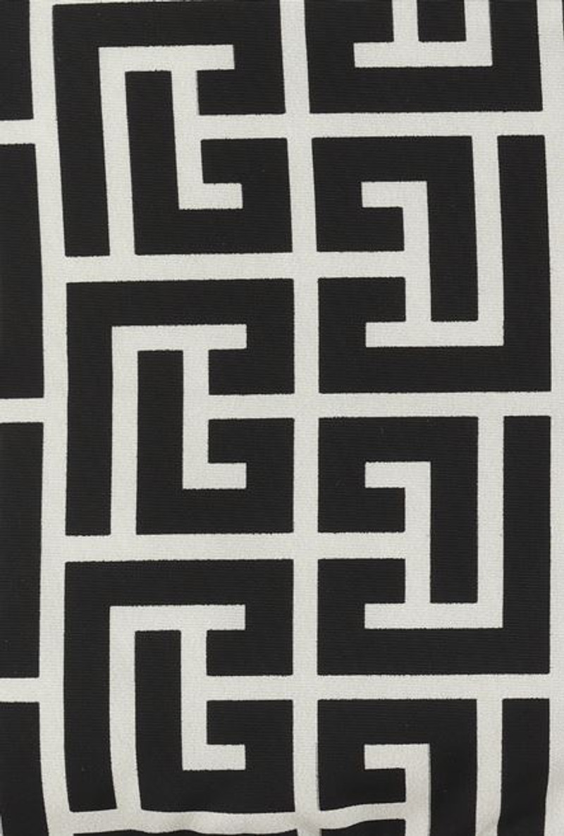 Ivory and black nylon belt bag 6