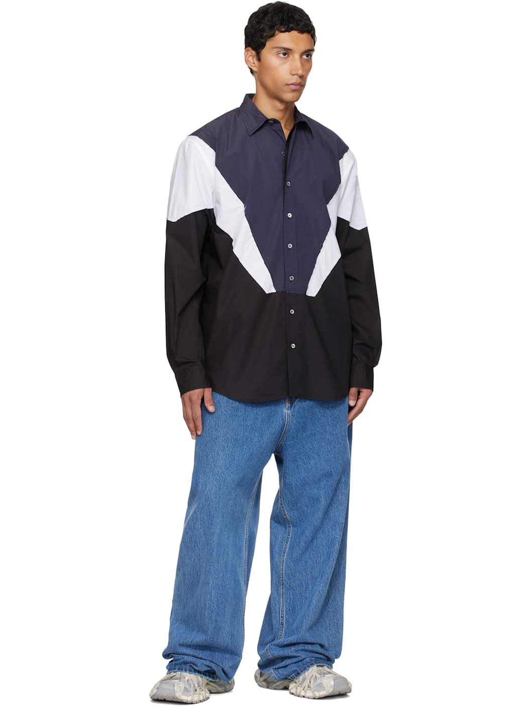 Navy & Black Tracksuit Shirt - 4