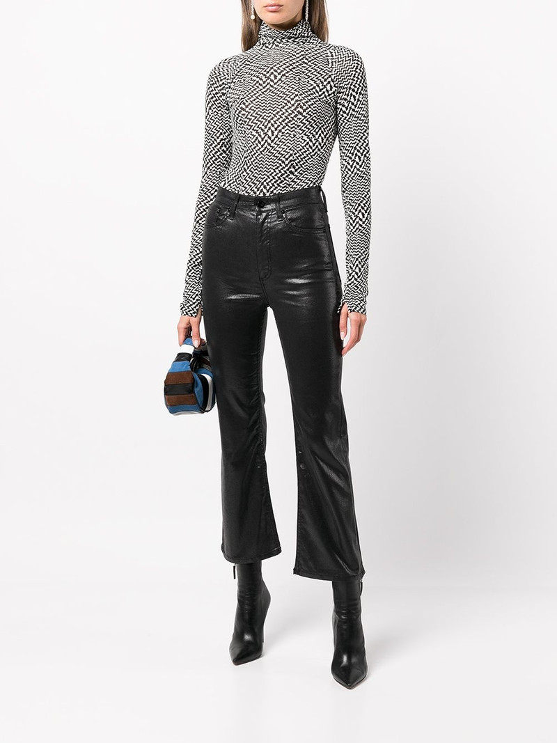 rag & bone coated flared cropped jeans outlook
