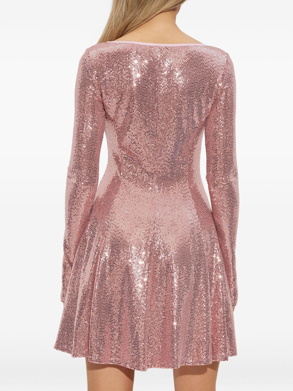 sequin-embellished mini dress - 4