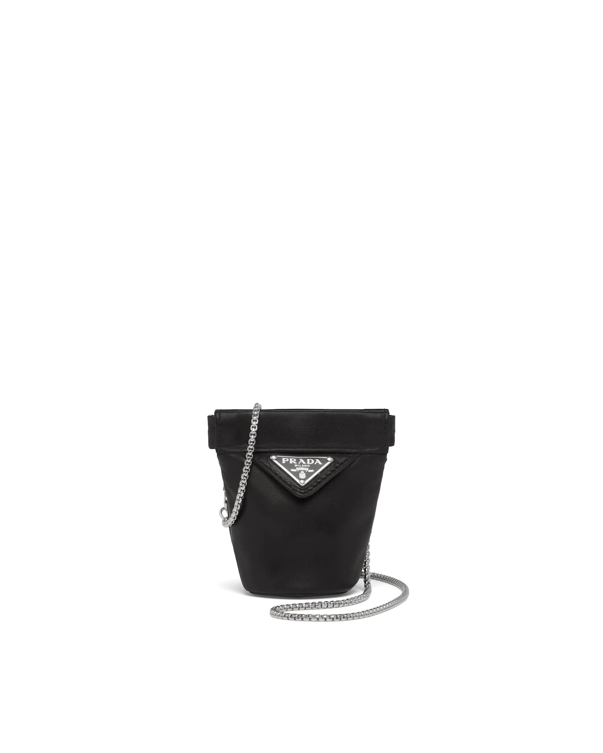 Nappa leather mini-pouch with necklace - 1