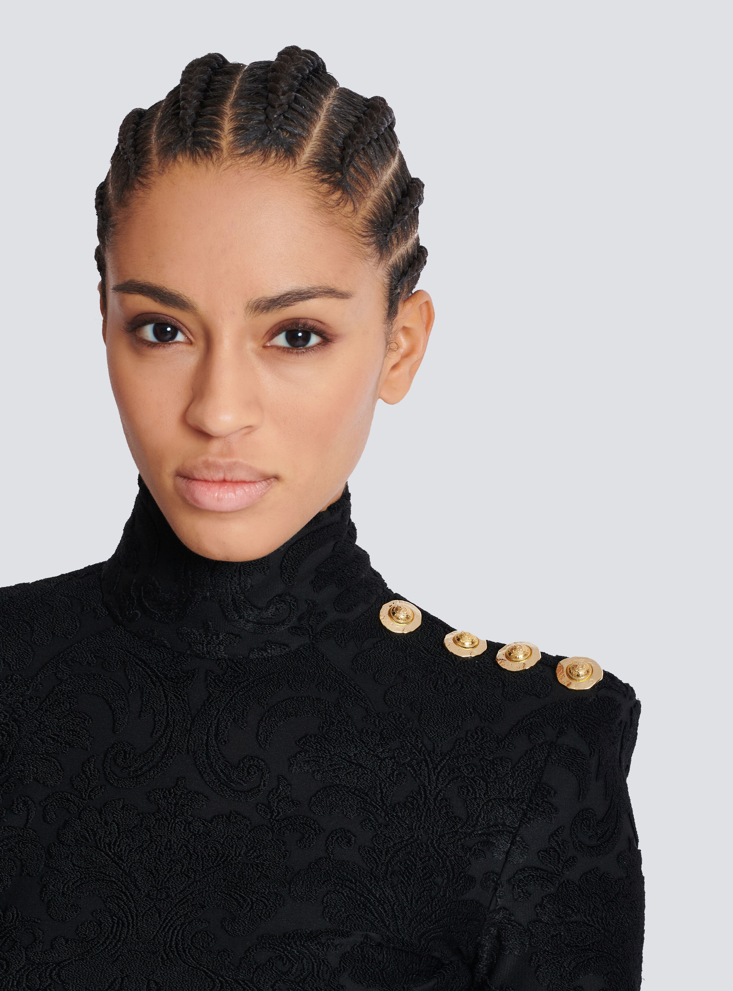 Baroque pattern long-sleeved top - 7