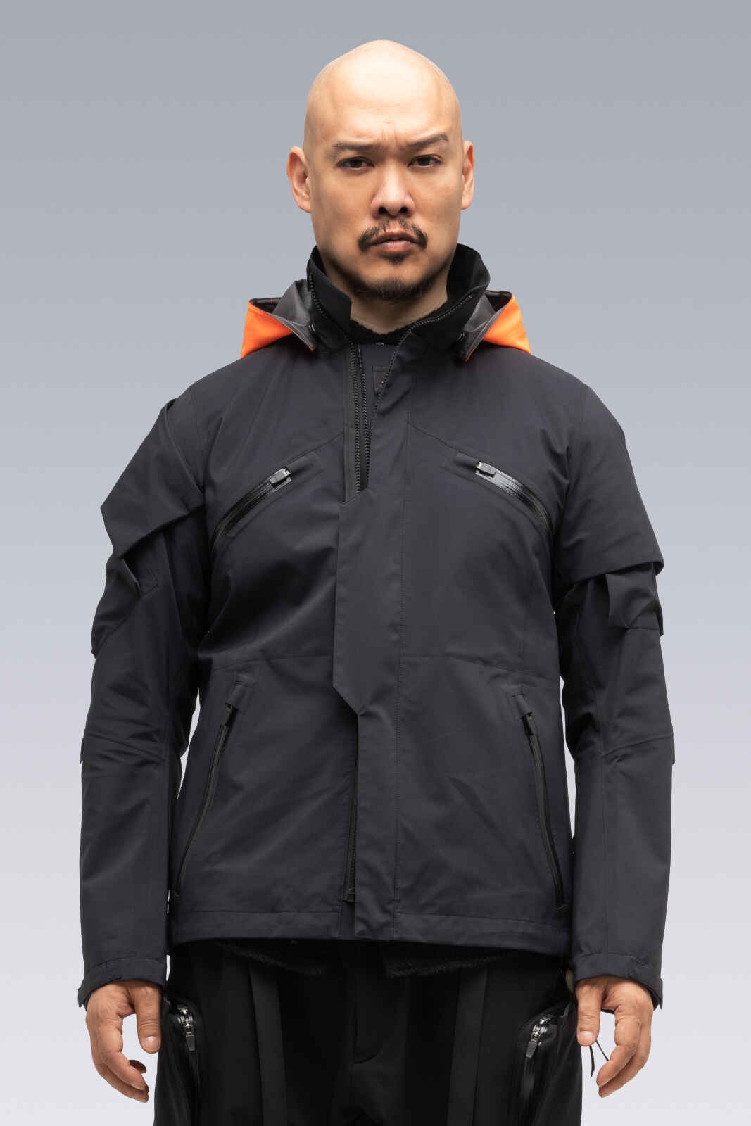 J1B-GT 3L Gore-Tex Pro Interops Jacket White (2 hoods: White & Black) - 5