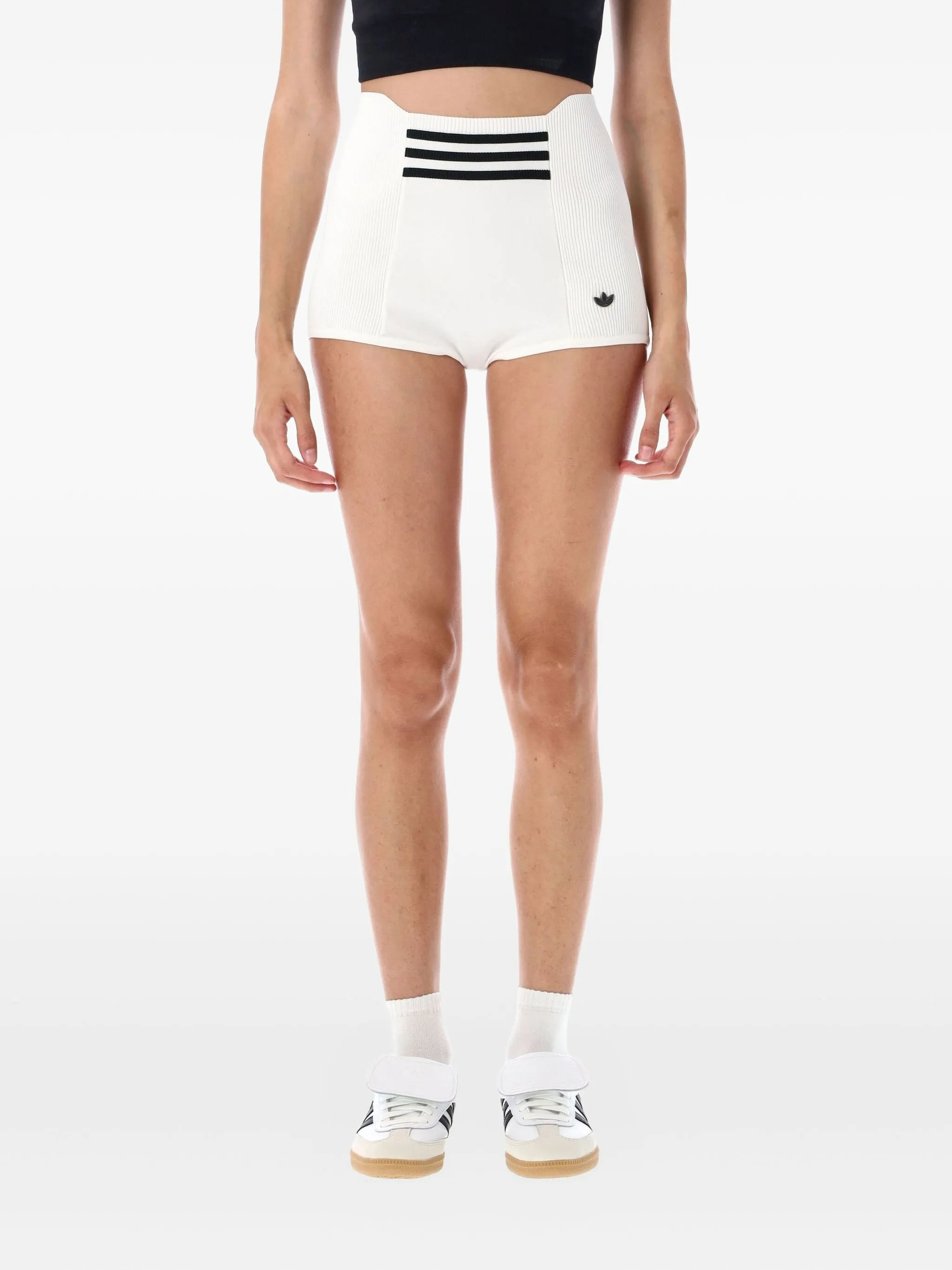 Adidas High-waisted Stripe Shorts - 1