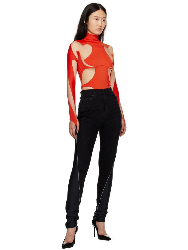 MUGLER Black Spiral Jeans outlook