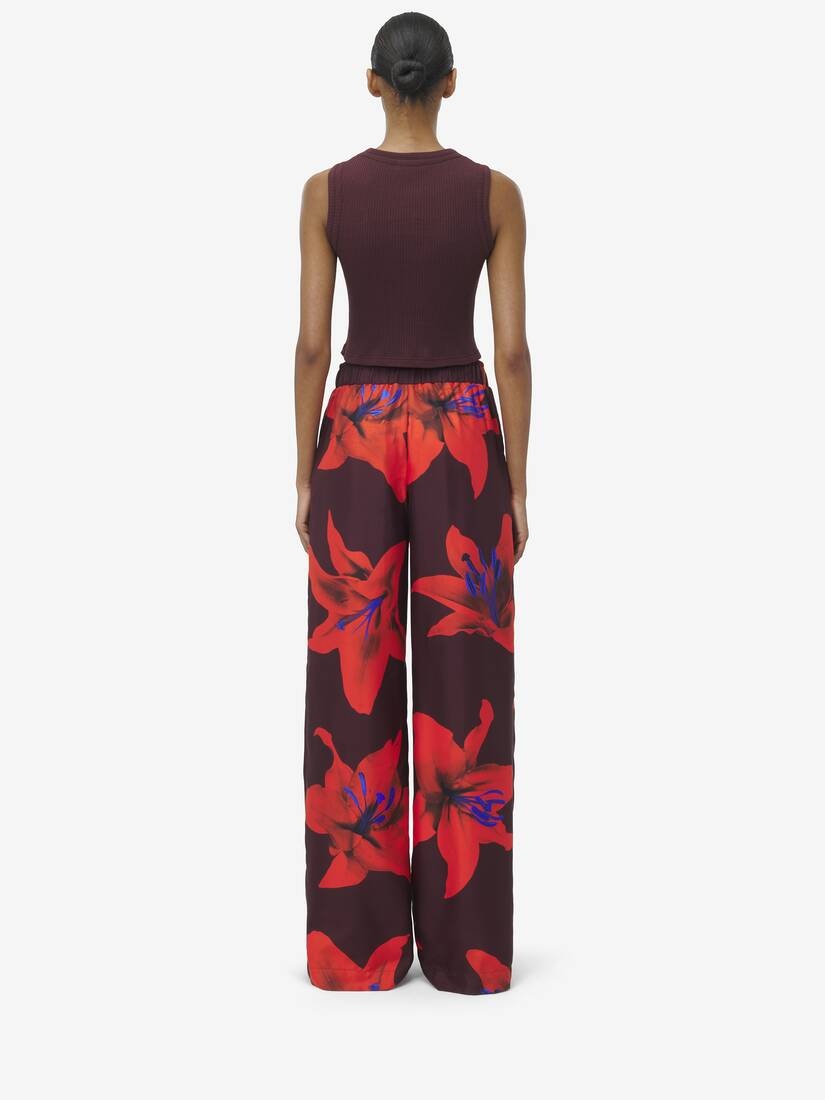 パンツ Alexander Mcqueen Printed Satin Wide-Leg Pant Alexander McQueen Printed Satin Wide-leg Pant | italist