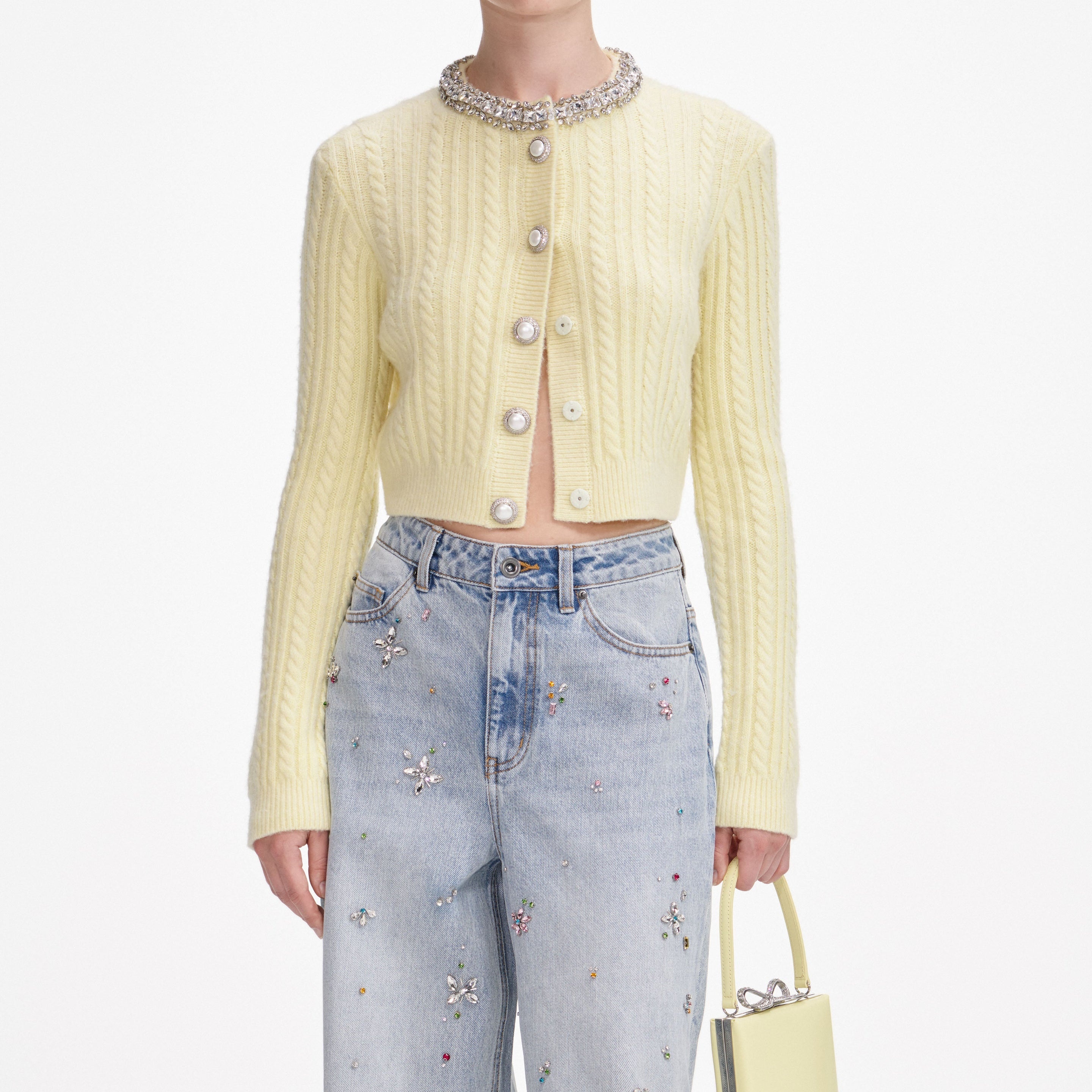 Yellow Alpaca Cardigan - 4