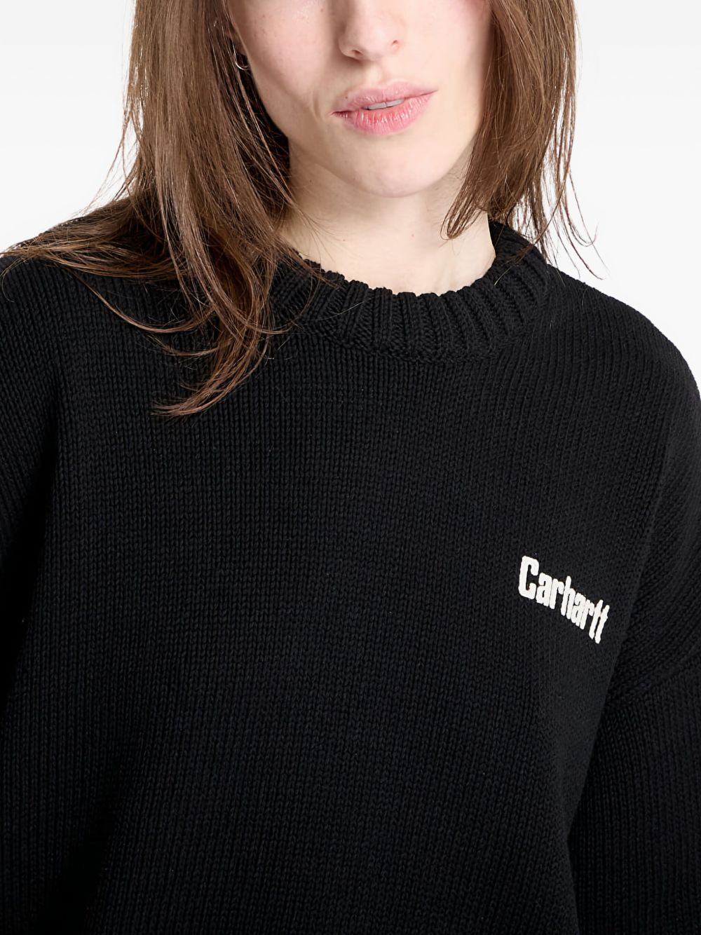 logo-detail heart-print sweater - 5