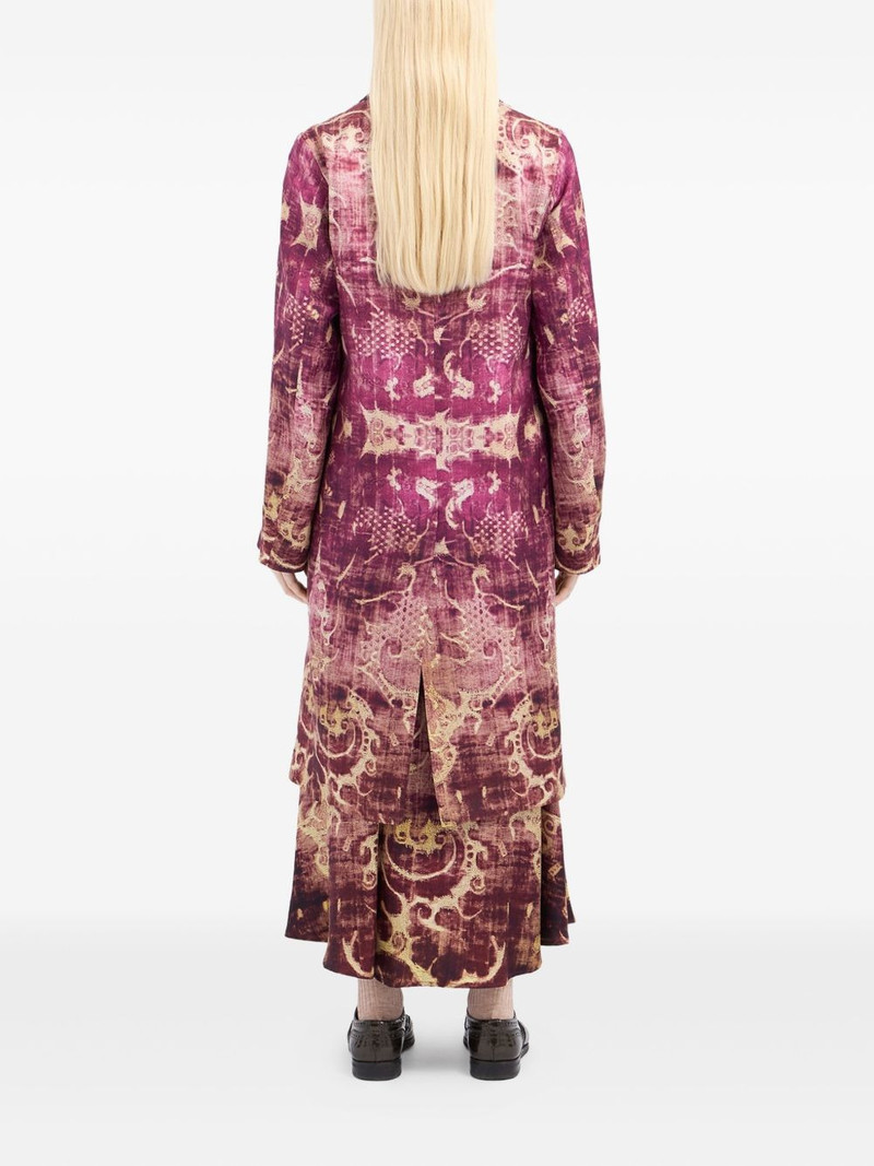 Pierre-Louis Mascia damask-print panelled coat outlook