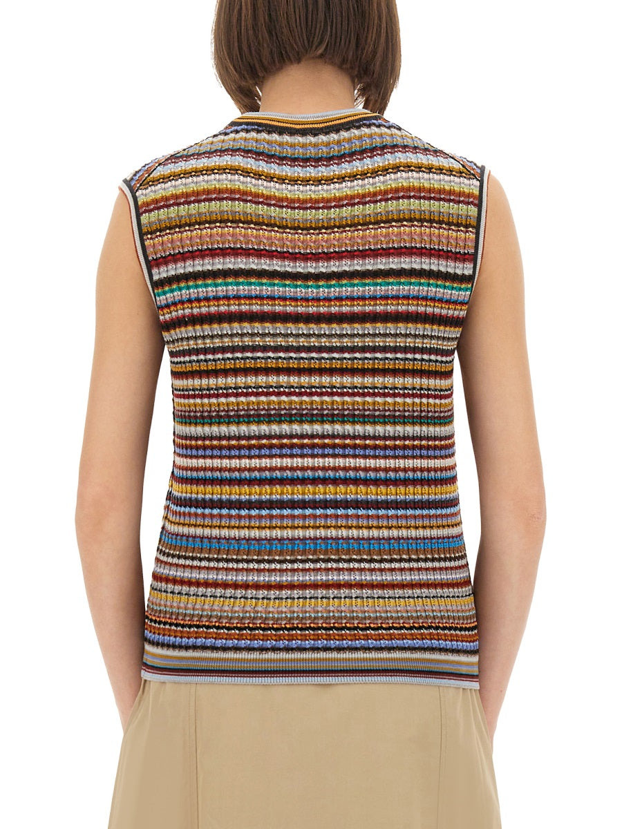 Paul Smith Women "Signature Stripe" Knit Vest - 4