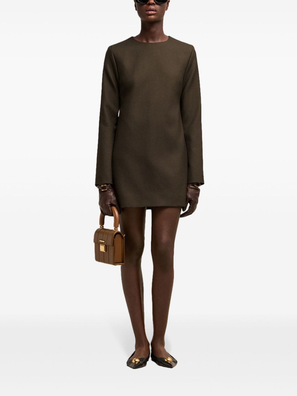 long sleeve wool dress - 2