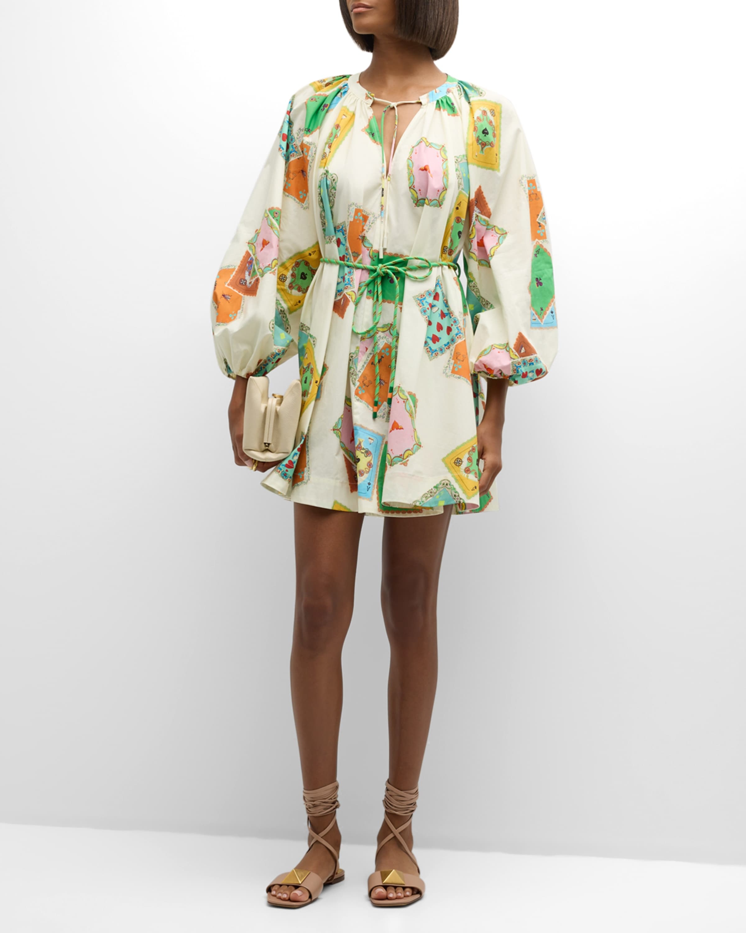 Rummy Long-Sleeve Multicolor Print Organic Cotton Mini Dress - 2