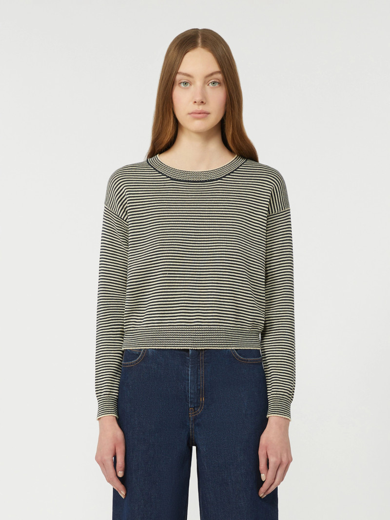 GIOVANE Cotton crew-neck sweater - NAVY 3