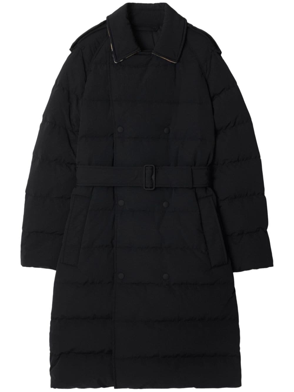 Mid-length Nylon Puffer Coat - 1