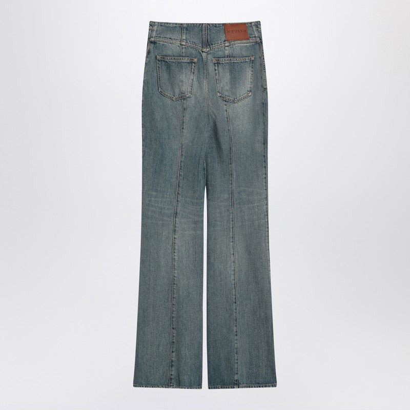 Alexander Mcqueen Flared Jeans With Turn-Ups At The Waist Women - 2