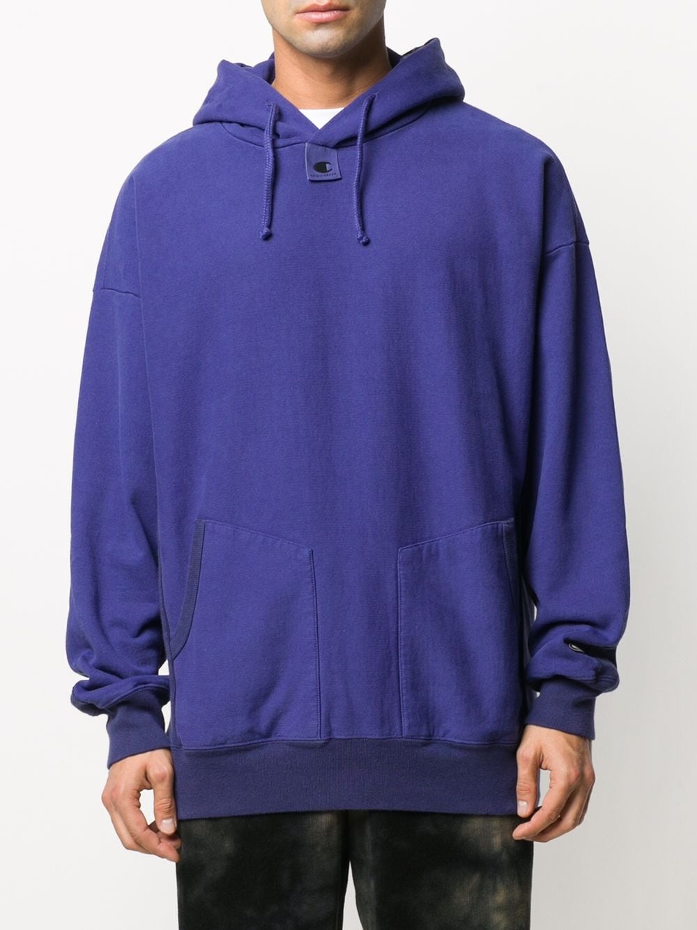 x Champion embroidered logo hoodie - 4