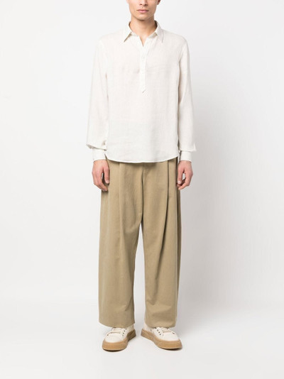 Aspesi half-button linen shirt outlook
