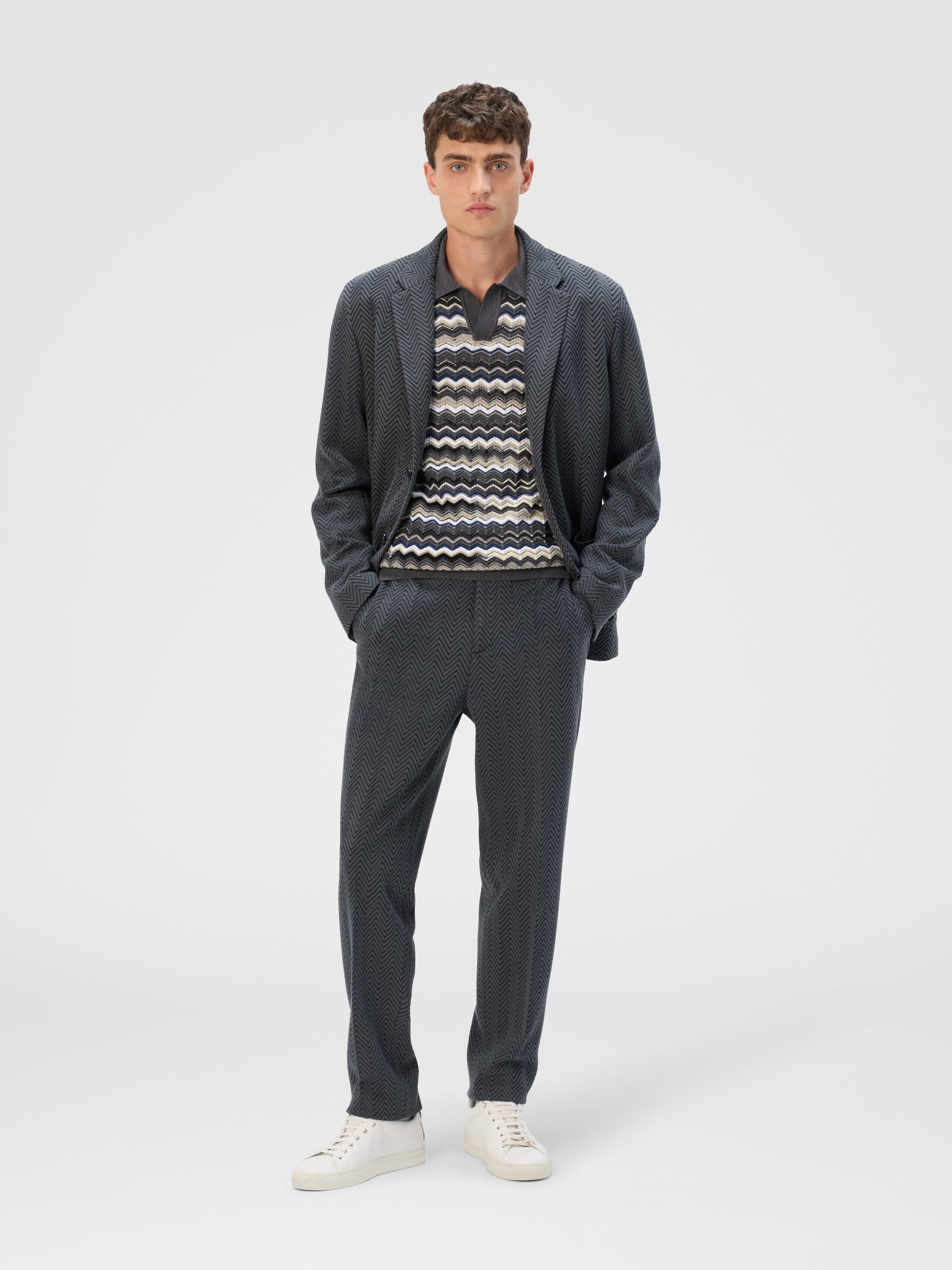 Missoni Straight Pants With Zigzag Pattern in Grey at Nordstrom - 2