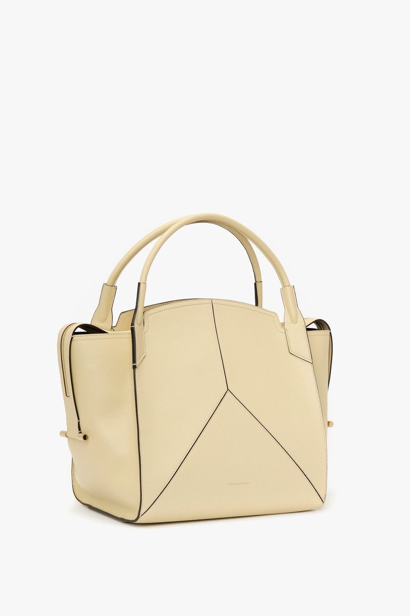 Victoria Bag In Ivory Grained Leather 2