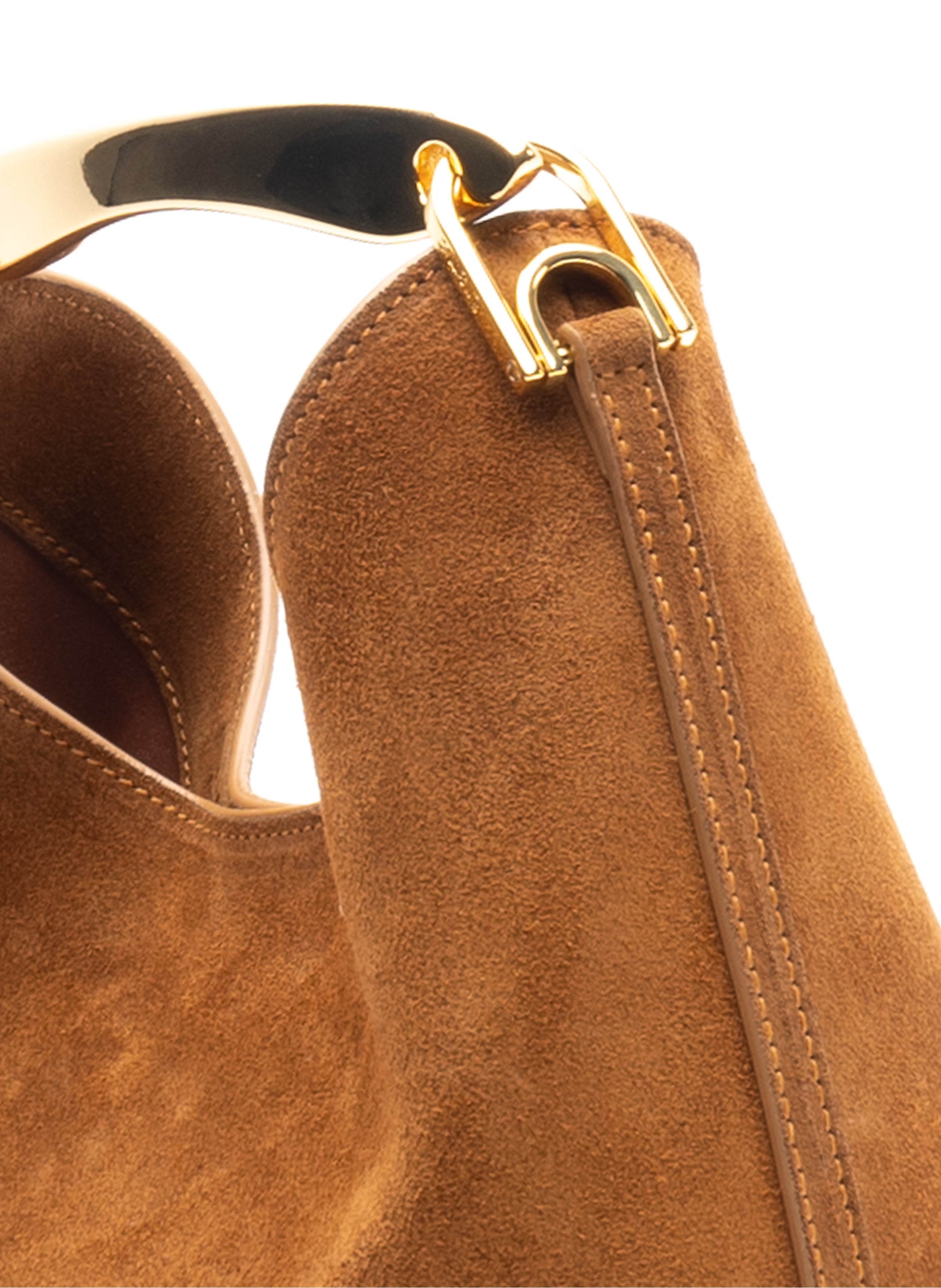 Small Boomerang Suede Cognac - 4
