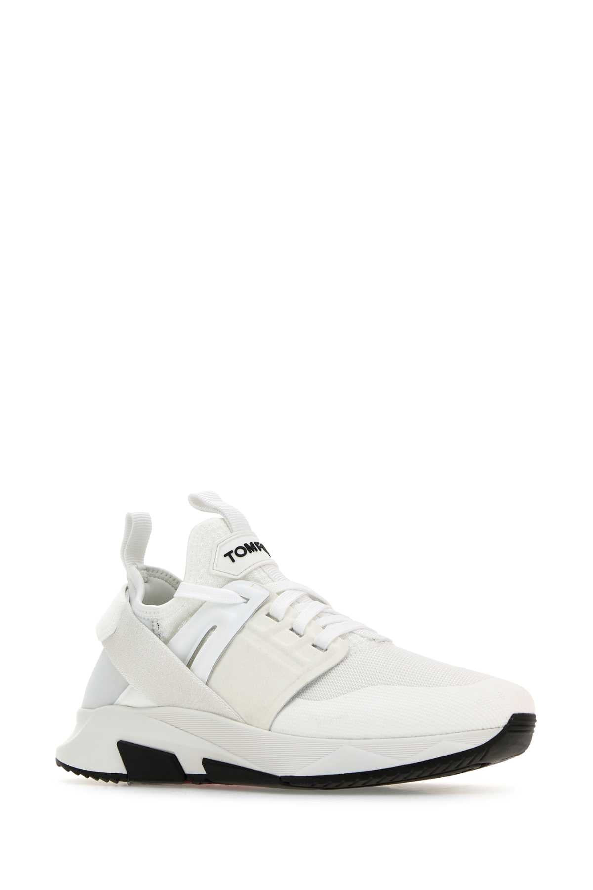Tom Ford Men White Jago Sneakers - 2