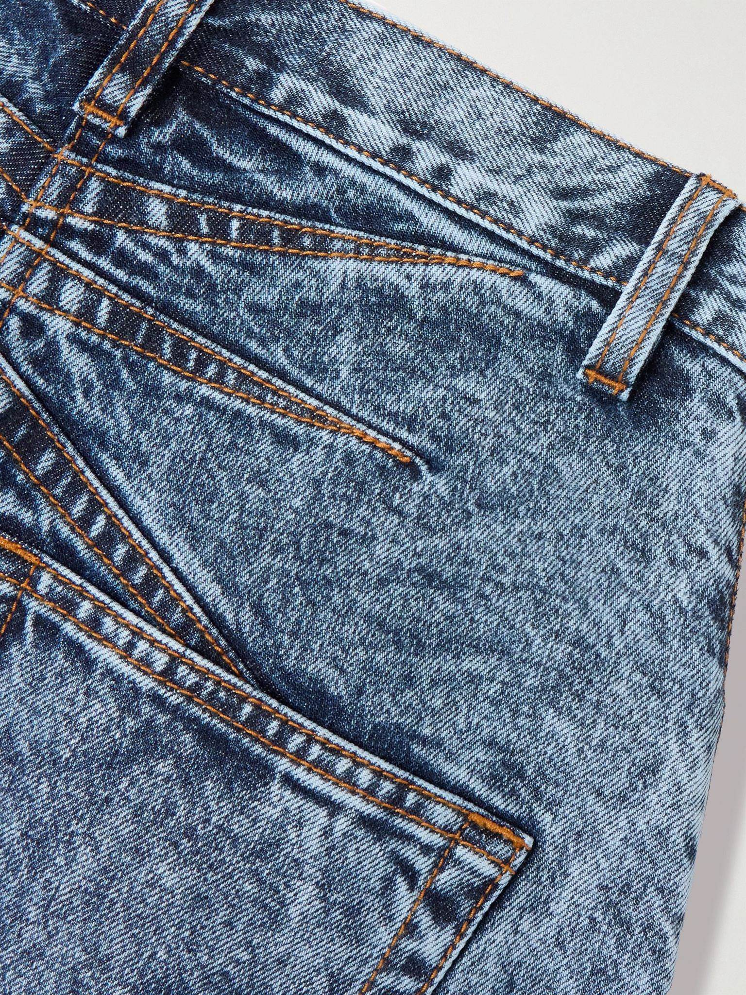 High-rise barrel-leg jeans Blue - 7