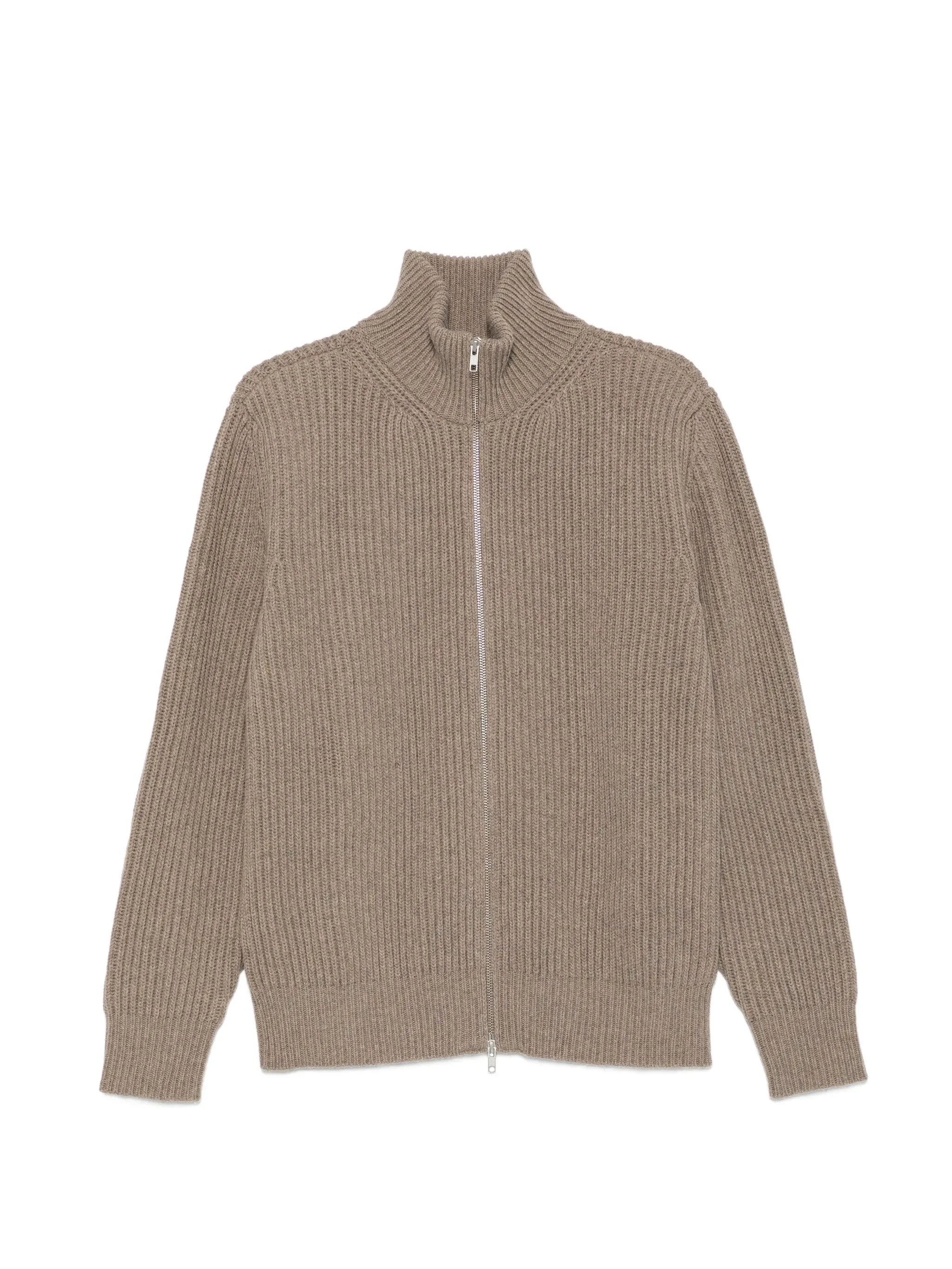 Mm6 Maison Margiela Ribbed-knit Zip-up Sweater - 1