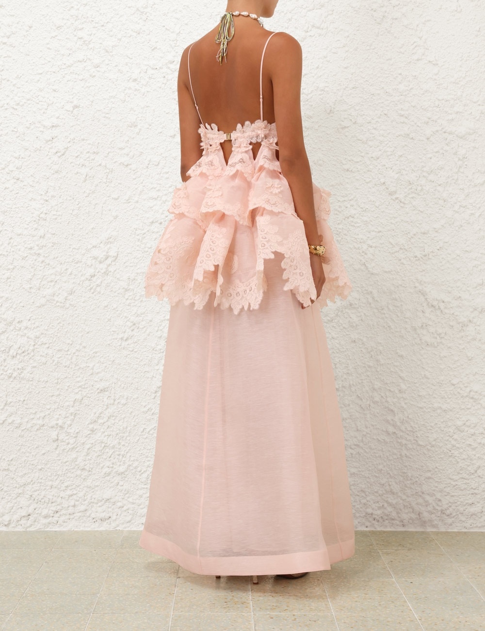 CRUSH TIERED LACE MAXI DRESS - 4