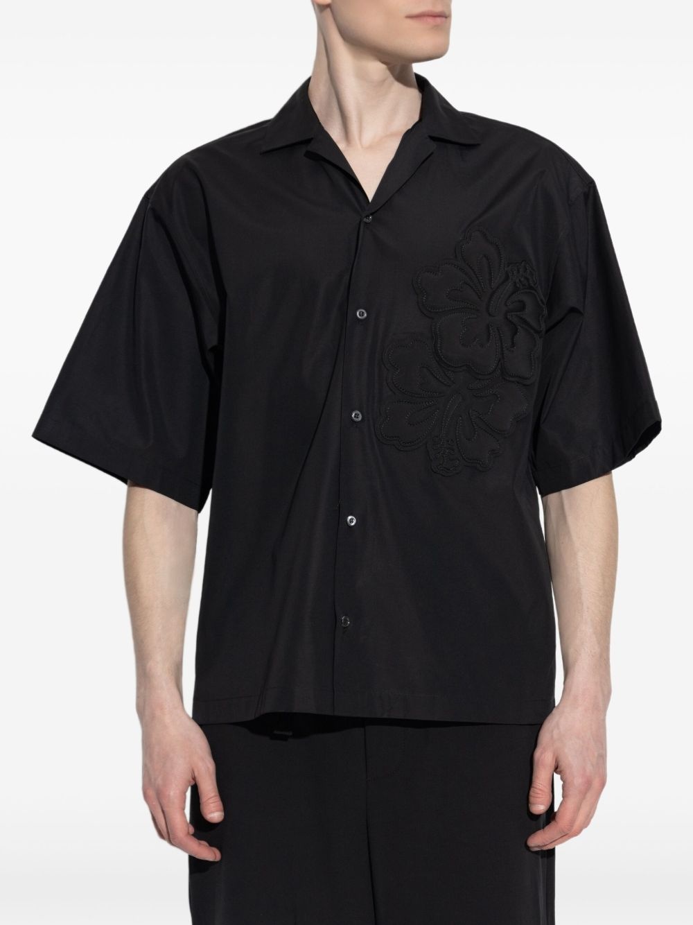 embroidered-motif shirt - 3