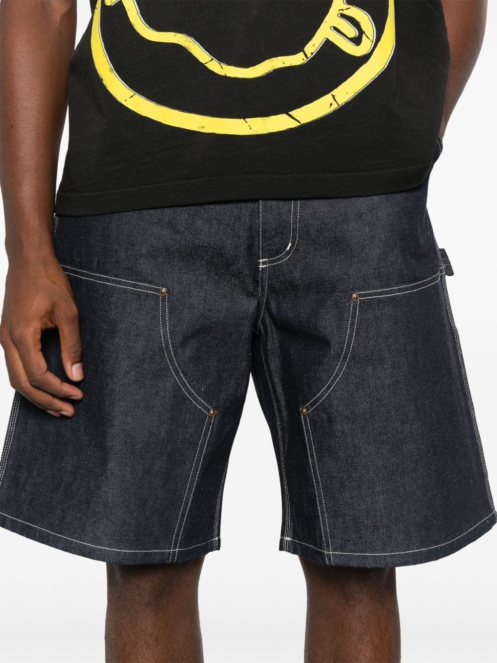 denim bermuda shorts - 5
