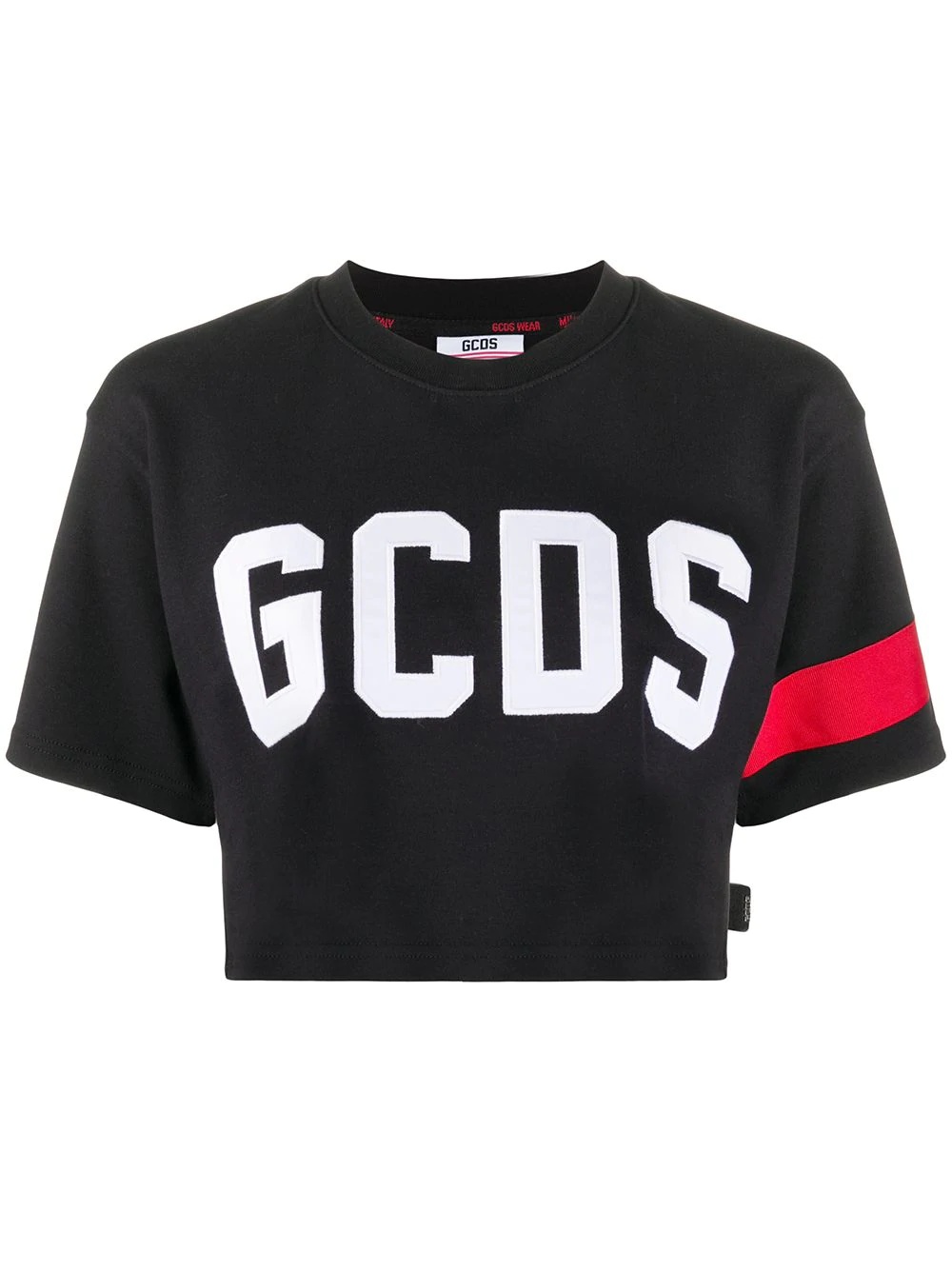 cropped logo T-shirt - 1