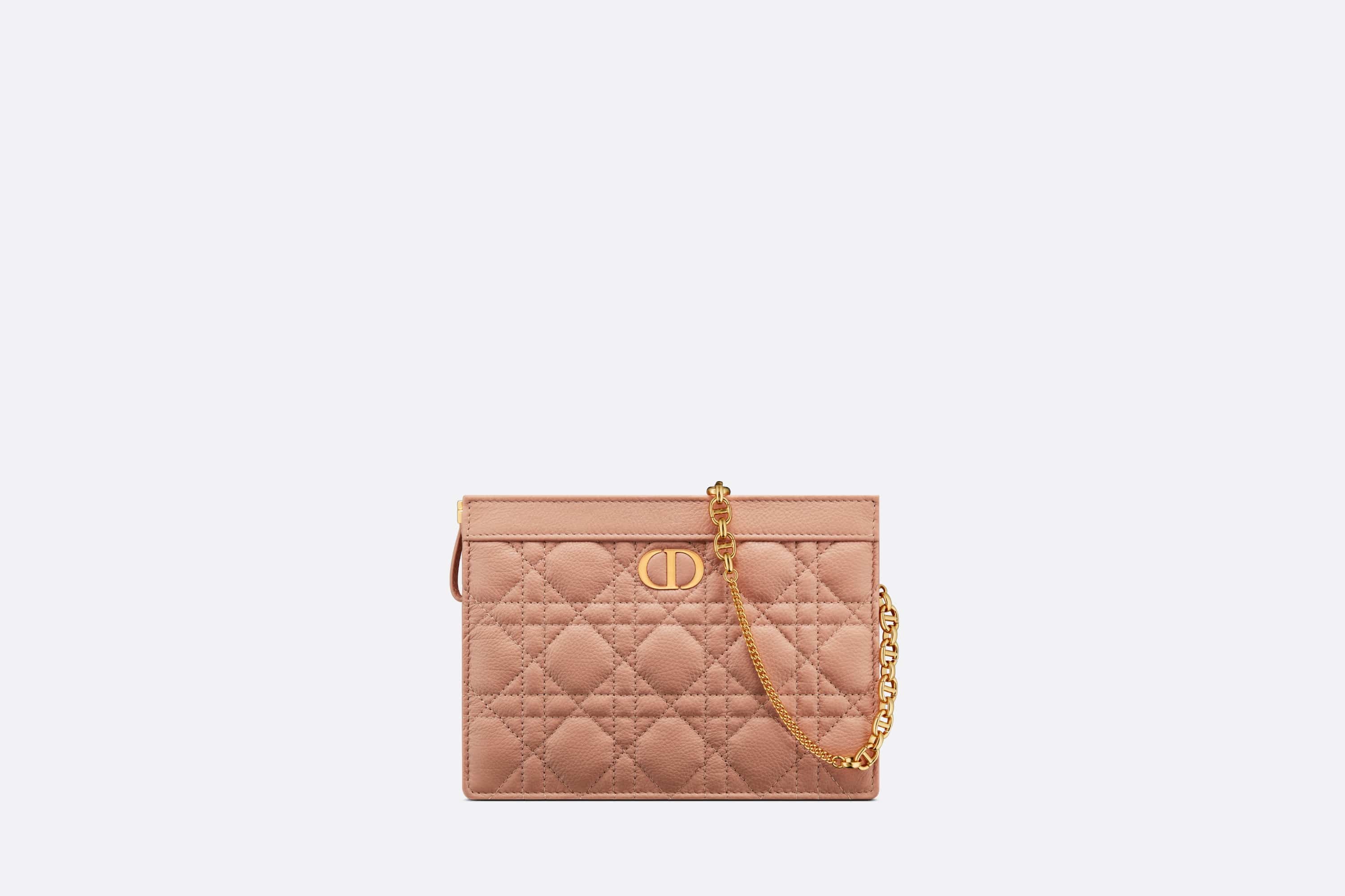 Dior Caro Zipped Pouch with Chain - 1