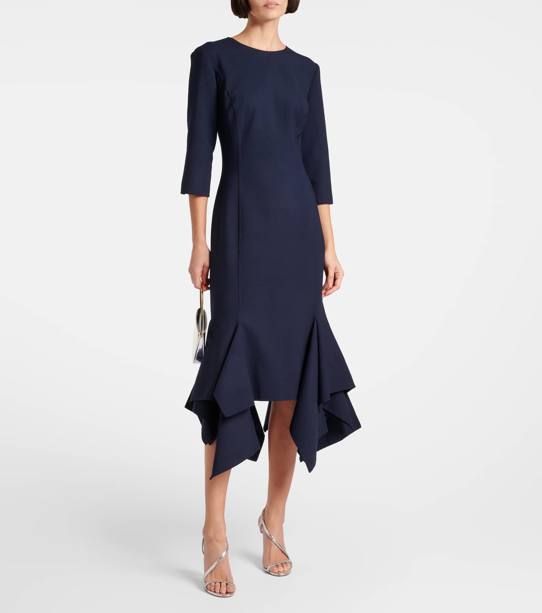 Pleated wool-blend midi dress - 2