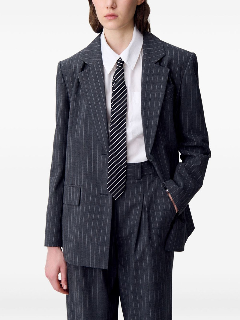 Claudie Pierlot diagonal-stripe pattern tie outlook