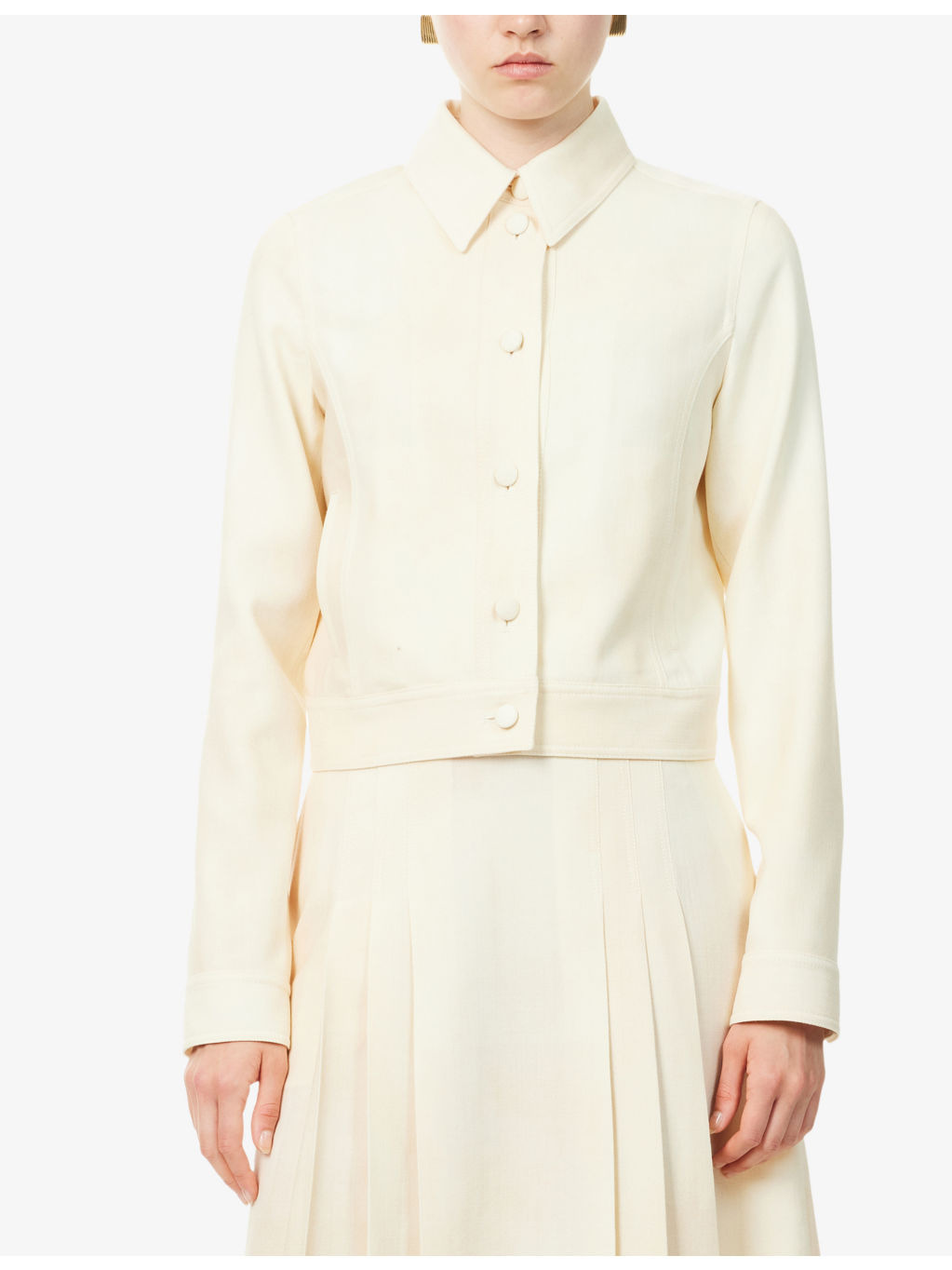 Thereza Cropped Wool Jacket - 3