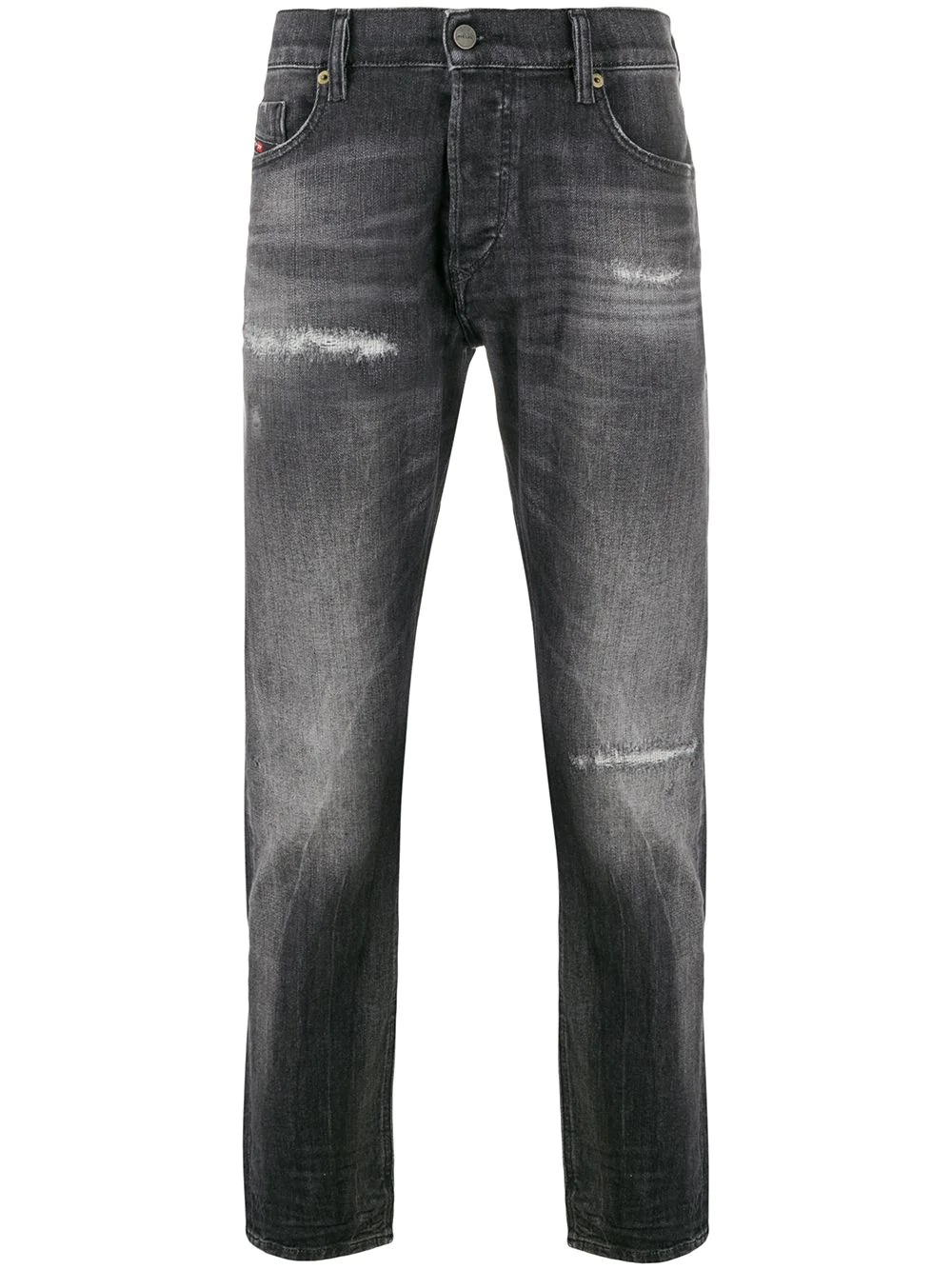 slim distressed jeans - 1